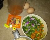 A picture of step 1 of Curry fried rice with coslow.