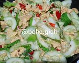 Foto langkah ke 4 dari resep Tumis Telur Timun.