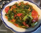 Une image de l'étape 14 de Kai lan aux tomates,carotte,ail et sauce huître.