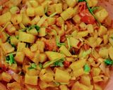 A picture of step 4 of Ganth Gobhi subzi (no oil).