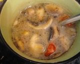 A picture of step 1 of Miso soup with mushrooms.