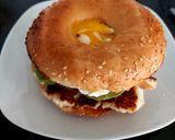 A picture of step 6 of My Breakfast Bagel Sandwich, Portobello Mushroom 🥑 + 🥚 😍.