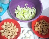 Foto langkah ke 2 dari resep 047. Lodeh labu Siam tahu tempe dan telur puyuh.
