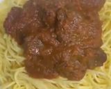 Foto del paso 7 de la receta: Espaguetis con carne al vino tinto y tomate
