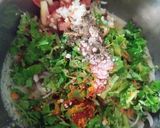A picture of step 3 of Kodo vegetables millet pancake.