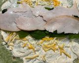 A picture of step 1 of Cajun turkey pinwheels.