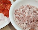 A picture of step 1 of Khara masala qeema.