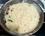A picture of step 1 of Hyderabadi Biryani.