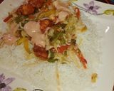 A picture of step 1 of Singaporean Rice.