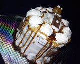A picture of step 4 of Home made whipped cream and how to decorate a cake with it.