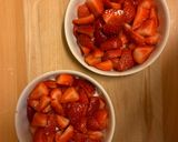 Une image de l'étape 1 de Crumble aux fraises.