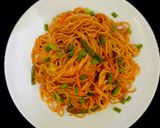 A picture of step 7 of Chow mein.
