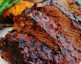 A picture of step 9 of Venison in dark chocolate and raspberry Bbq sauce.