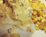 A picture of step 7 of Crockpot Chicken & gravy & mashed potatoes on Texas bread.