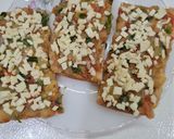 A picture of step 3 of Potato cheese open sandwich.