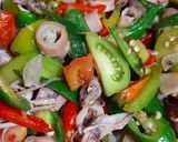 Foto langkah ke 6 dari resep Cumi Asin Cabe Ijo.