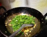 A picture of step 2 of Yellow split peas dal spinach bhurji.