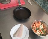 Fogas filé orly módra, párolt zöldséggel 🤤 recept fázis 1 fotója