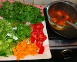A picture of step 5 of Indian style egg frittata.