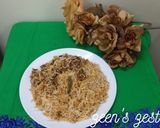 A picture of step 7 of Hyderabadi Kachchi Aqhni Mutton Dum Biryani.