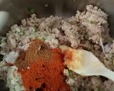 A picture of step 2 of Qeema kabab masala.