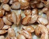 A picture of step 8 of Vickys Roasted & Caramelised Pumpkin Seeds, GF DF EF SF NF.