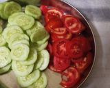A picture of step 2 of Cucumber sandwich.