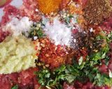 A picture of step 1 of Kofta curry.
