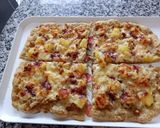 Foto del paso 11 de la receta: Masa Pizza sin gluten en Amasadora con pollo, piña, queso y mermelada