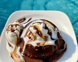 A picture of step 9 of Chocolate Molten lava cake😍.