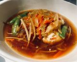 A picture of step 18 of Long life & Health! Warm Soba Noodle.