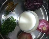 A picture of step 1 of Brinjal Raita.