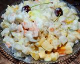 A picture of step 5 of Russian salad😋😋.