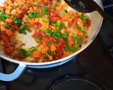 A picture of step 5 of Chapati and veggie egg sauce.