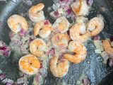 Risotto de coliflor con camarones