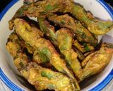 शिमला मिर्च के पट्टी पकौड़े (Shimla mirch ke Patti pakode recipe in hindi) रेसिपी चरण 3 फोटो