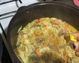 A picture of step 4 of Beef and cabbage sauce (my version).