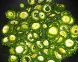 A picture of step 1 of Crispy karela fry.