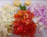 A picture of step 2 of Papad Cone Chatpati bhel puri.