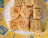 A picture of step 3 of Dhokla (besan spicy cake).