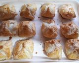 Tojással és sonkával töltött levelestésztás batyú recept fázis 13 fotója