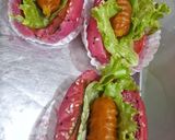 Foto langkah ke 10 dari resep Roti Hotdog Buah Naga.