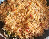 A picture of step 5 of Schezwan Fried Rice.