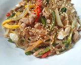 Foto langkah ke 7 dari resep Japchae (Tumis Sohun Korea).