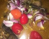 A picture of step 3 of Ram leg pepper soup.