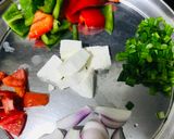 A picture of step 1 of Saute mix vegetable salad.
