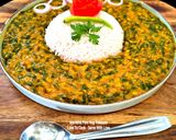A picture of step 4 of Dal Palak - Spinach Green Moong dal with Basmati Rice - Iron-Packed Protein-Rich Comfort Meal.
