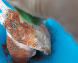 A picture of step 2 of Kalmi Tikka.