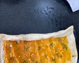 A picture of step 4 of Aloo Bhakarwadi.