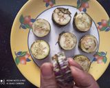 A picture of step 3 of Brinjal fritters.